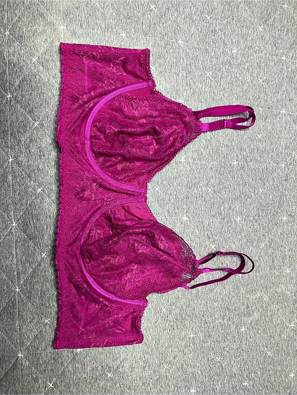 Torrid Curve Fuchsia Lace Longline Underwire Bralette Size 3 3X